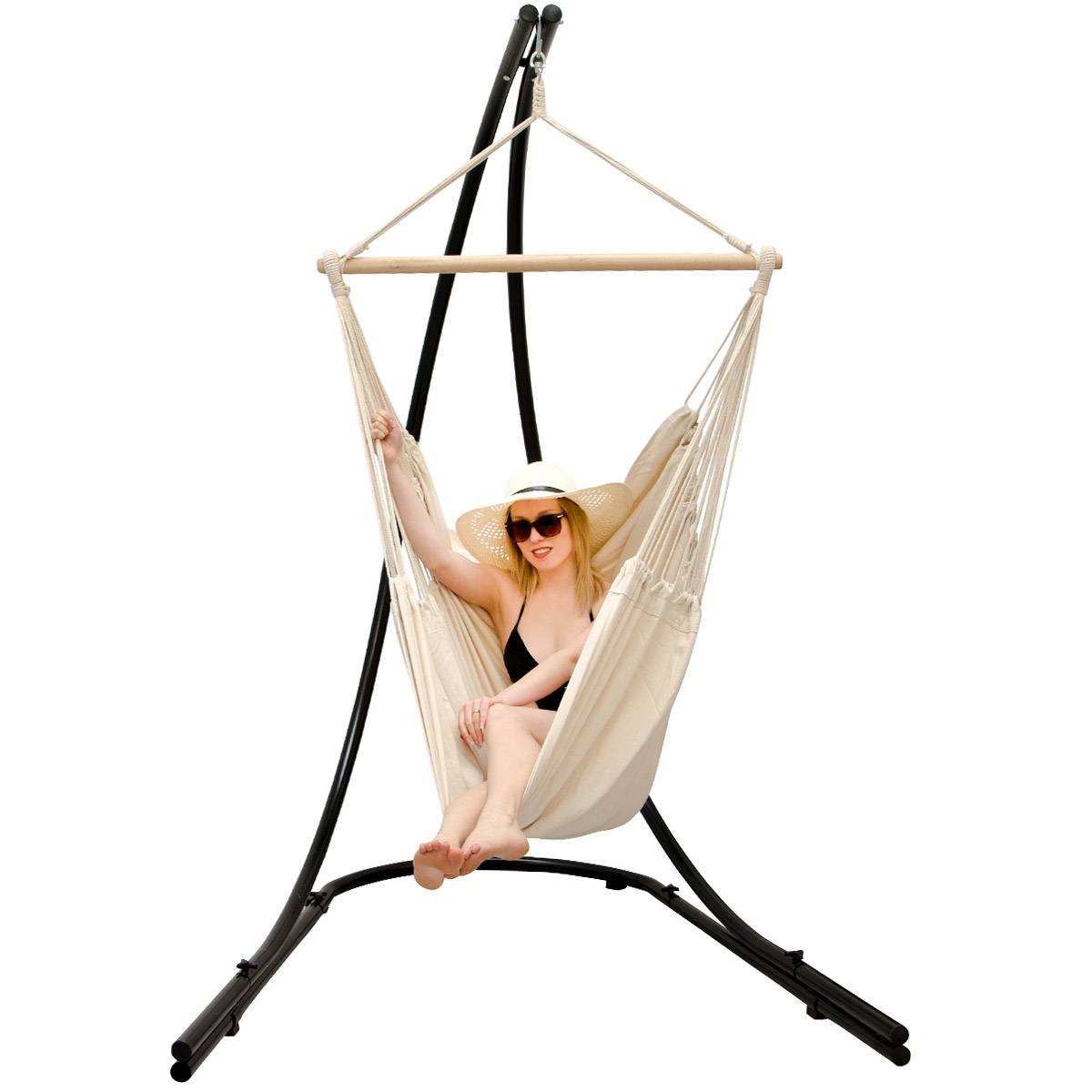 XXL-Hängestuhl Variante Beige Hängestuhl mit Hängestuhlgestell