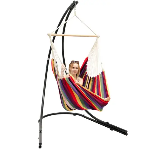XXL Hängesessel mit Gestell Hängestuhl für 2 Hängeliege Hängesitz Regenbogen XXL Hängesessel mit Gestell Hängestuhl für 2 Hängeliege Hängesitz Regenbogen