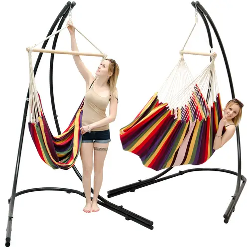 XXL Hängesessel mit Gestell Hängestuhl für 2 Hängeliege Hängesitz Regenbogen XXL Hängesessel mit Gestell Hängestuhl für 2 Hängeliege Hängesitz Regenbogen