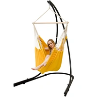 XXL Hängesessel mit Gestell Hängestuhl für 2 Doppel Hängesitz Hängeliege Gelb XXL Hängesessel mit Gestell Hängestuhl für 2 Doppel Hängesitz Hängeliege Gelb
