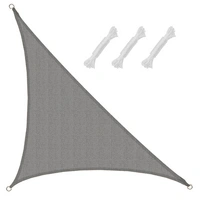 UV Sonnensegel 3,6x3,6x5,1 HDPE Dreieck Rechtwinklig Sonnenschutz Garten Grau UV Sonnensegel 3,6x3,6x5,1 HDPE Dreieck Rechtwinklig Sonnenschutz Garten Grau
