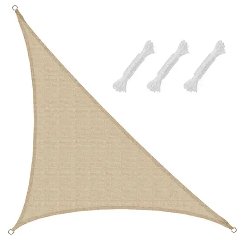 UV Sonnensegel 4,2x4,2x6 HDPE Dreieck Rechtwinklig Sonnenschutz Garten Beige UV Sonnensegel 4,2x4,2x6 HDPE Dreieck Rechtwinklig Sonnenschutz Garten Beige