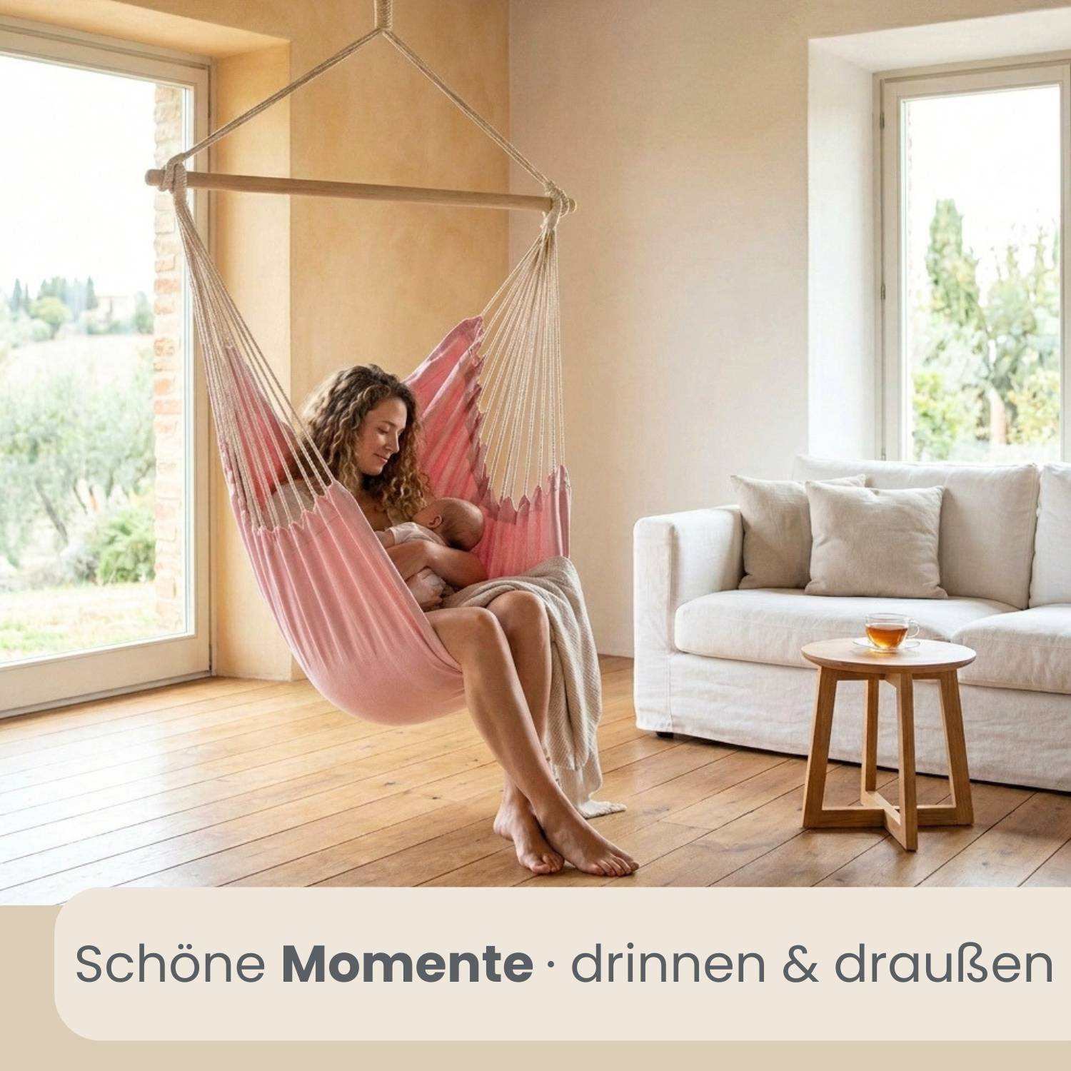 XXL Hängesessel 185x130cm - 2 Personen Hängestuhl