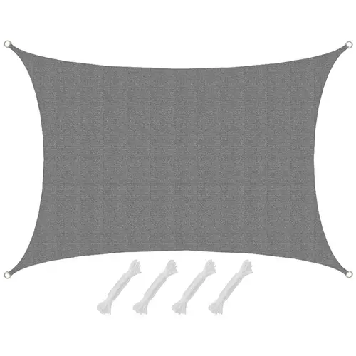 UV Sonnensegel 3x4 HDPE Rechteckig Sonnenschutz Überdachung Garten Balkon Grau UV Sonnensegel 3x4 HDPE Rechteckig Sonnenschutz Überdachung Garten Balkon Grau