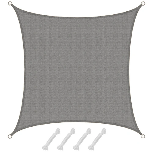 UV Sonnensegel 3x3 HDPE Quadratisch Sonnenschutz Überdachung Garten Balkon Grau UV Sonnensegel 3x3 HDPE Quadratisch Sonnenschutz Überdachung Garten Balkon Grau