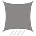 UV Sonnensegel 3x3 HDPE Quadratisch Sonnenschutz Überdachung Garten Balkon Grau UV Sonnensegel 3x3 HDPE Quadratisch Sonnenschutz Überdachung Garten Balkon Grau