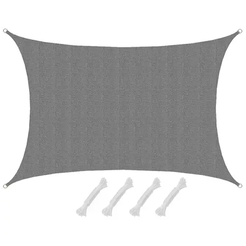 UV Sonnensegel 4x6 HDPE Rechteckig Sonnenschutz Überdachung Garten Balkon Grau UV Sonnensegel 4x6 HDPE Rechteckig Sonnenschutz Überdachung Garten Balkon Grau