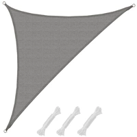UV Sonnensegel 4,2x4,2x6 HDPE Dreieck Rechtwinklig Sonnenschutz Garten Grau UV Sonnensegel 4,2x4,2x6 HDPE Dreieck Rechtwinklig Sonnenschutz Garten Grau