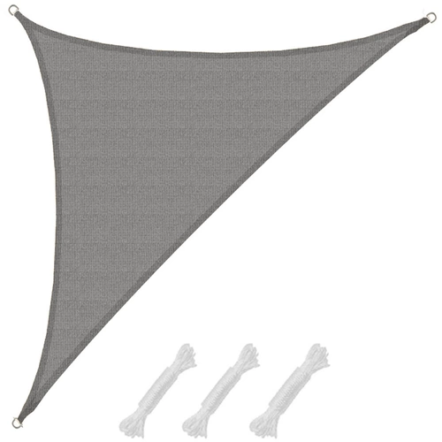 UV Sonnensegel 4,2x4,2x6 HDPE Dreieck Rechtwinklig Sonnenschutz Garten Grau UV Sonnensegel 4,2x4,2x6 HDPE Dreieck Rechtwinklig Sonnenschutz Garten Grau