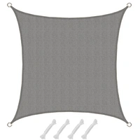 UV Sonnensegel 2x2 HDPE Quadratisch Sonnenschutz Überdachung Garten Balkon Grau UV Sonnensegel 2x2 HDPE Quadratisch Sonnenschutz Überdachung Garten Balkon Grau