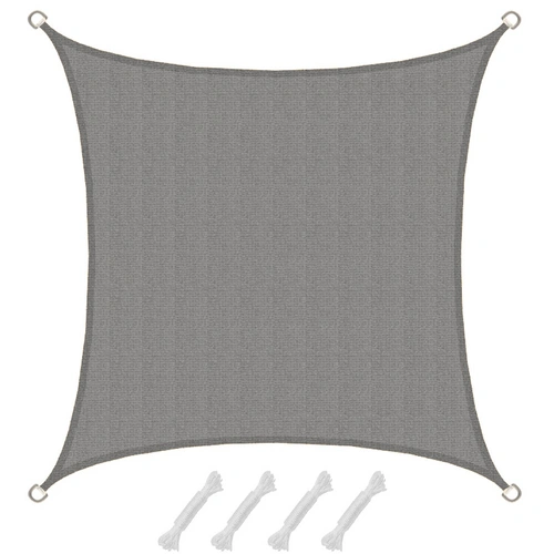 UV Sonnensegel 2x2 HDPE Quadratisch Sonnenschutz Überdachung Garten Balkon Grau UV Sonnensegel 2x2 HDPE Quadratisch Sonnenschutz Überdachung Garten Balkon Grau