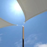 UPF50+ UV Sonnensegel 3x3x3 Polyester Dreieck Wasserabweisend Garten Segel Grau UPF50+ UV Sonnensegel 3x3x3 Polyester Dreieck Wasserabweisend Garten Segel Grau