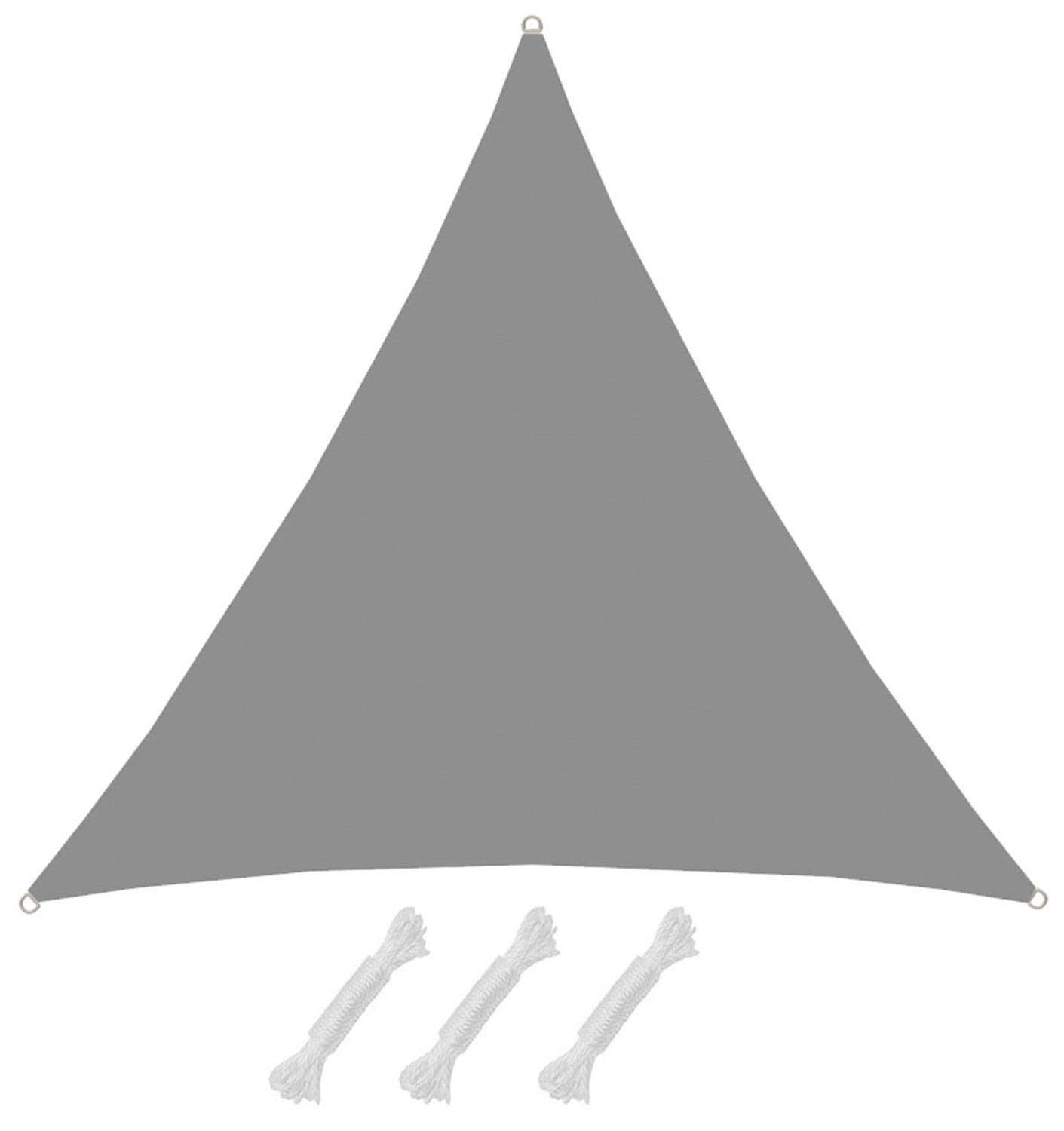 UPF50+ UV Sonnensegel 3x3x3 Polyester Dreieck Wasserabweisend Garten Segel Grau