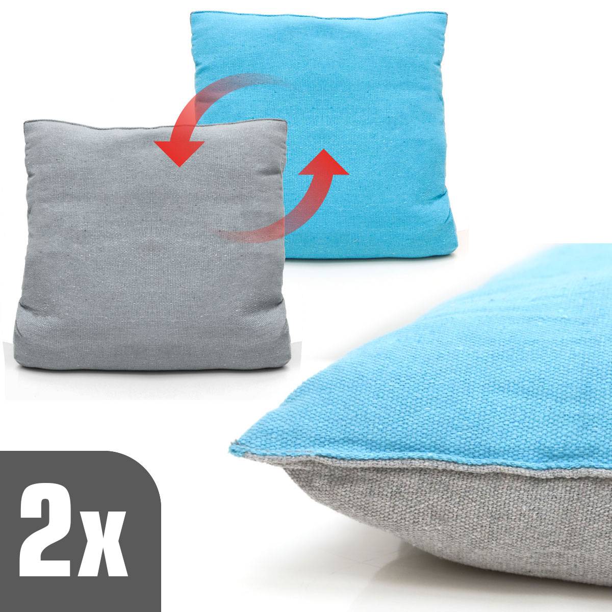 Balkon Hängesessel mit 2 Kissen zum Wenden - Outdoor Hängeschaukel für Garten