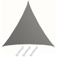 UV Sonnensegel 5x5x5 m HDPE Dreieck Sonnenschutz Überdachung Balkon Garten Grau UV Sonnensegel 5x5x5 m HDPE Dreieck Sonnenschutz Überdachung Balkon Garten Grau