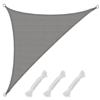 UV Sonnensegel 3x3x4,2 HDPE Dreieck Rechtwinklig Sonnenschutz Garten Grau UV Sonnensegel 3x3x4,2 HDPE Dreieck Rechtwinklig Sonnenschutz Garten Grau