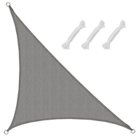 UV Sonnensegel 3x3x4,2 HDPE Dreieck Rechtwinklig Sonnenschutz Garten Grau UV Sonnensegel 3x3x4,2 HDPE Dreieck Rechtwinklig Sonnenschutz Garten Grau