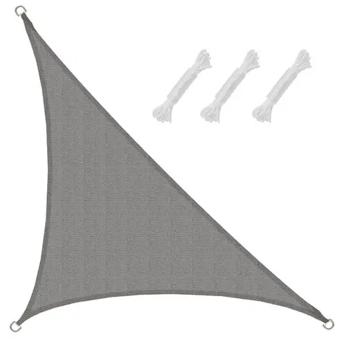 UV Sonnensegel 3x3x4,2 HDPE Dreieck Rechtwinklig Sonnenschutz Garten Grau UV Sonnensegel 3x3x4,2 HDPE Dreieck Rechtwinklig Sonnenschutz Garten Grau