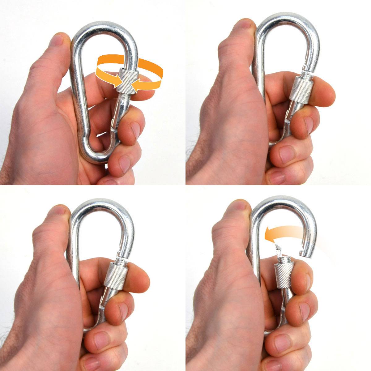 2x 230kg Hängesessel Kette -100cm Aufhängung 4 Karabiner Hängematte Boxsack