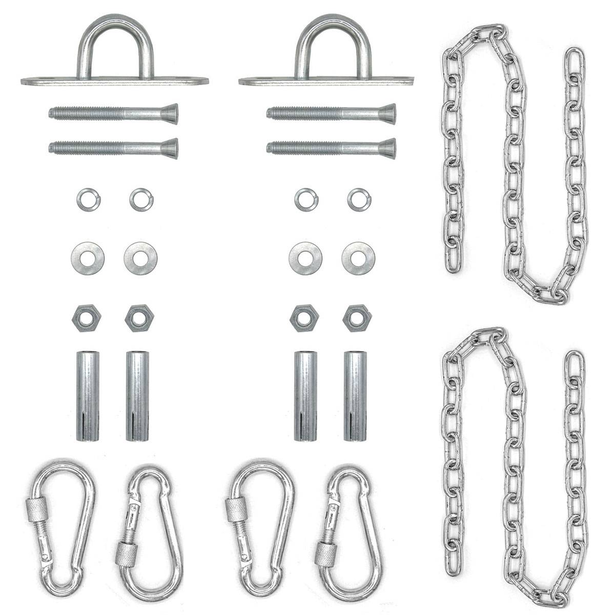 2 x 230 kg Hängesessel Kette mit Deckenhaken 100cm Aufhängung Boxsack Hängematte