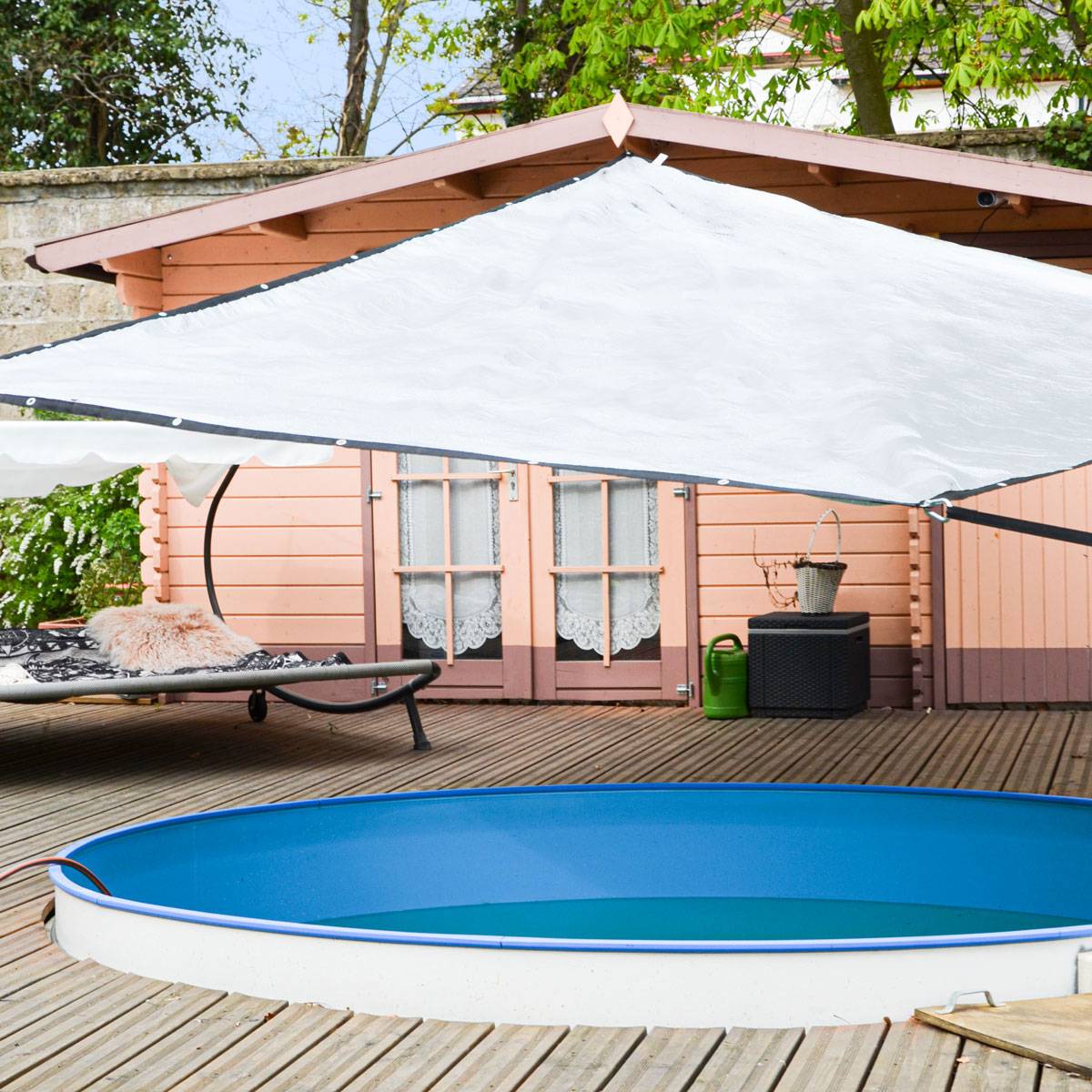 99% Schattennetz 3x4m Alu Sonnensegel Sonnenschutz Netz Hitzeschutz für Auto