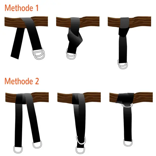 300kg Schaukel Befestigung 2 Gurte 300x5 cm Baum Aufhängung mit Karabiner Haken 300kg Schaukel Befestigung 2 Gurte 300x5 cm Baum Aufhängung mit Karabiner Haken