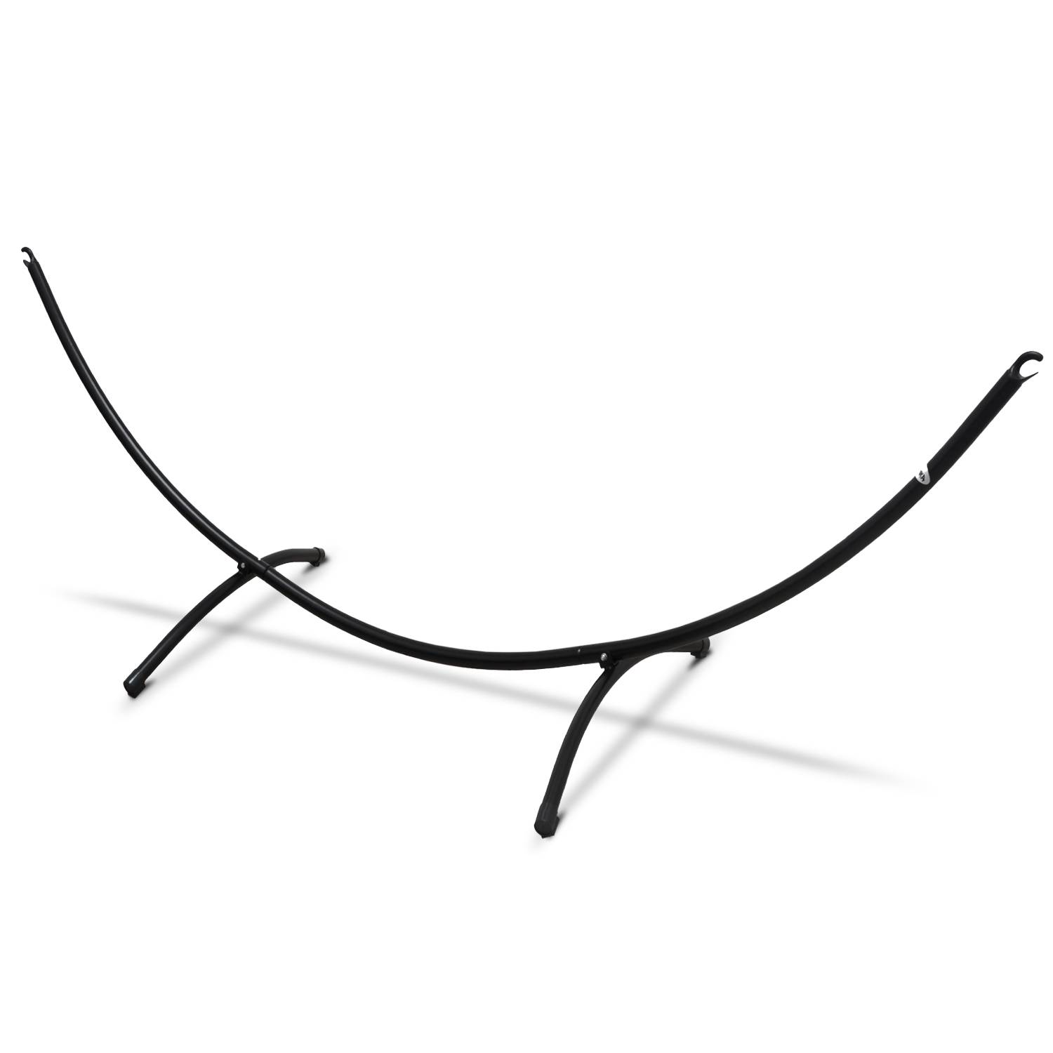 Doppel Hängematte mit Gestell 200x120cm Hängeliege Hängemattengestell grau