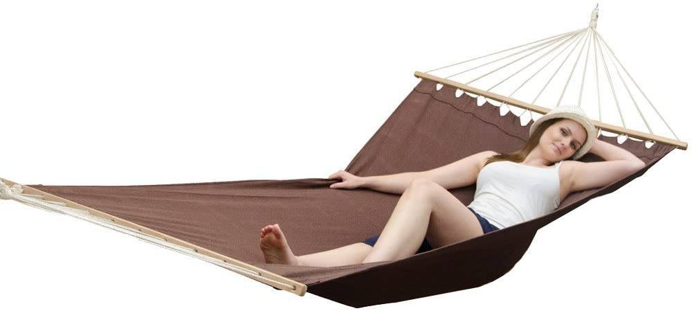 Doppel Hängematte mit Gestell 200x120 cm Garten Hängeliege Hängemattengestell