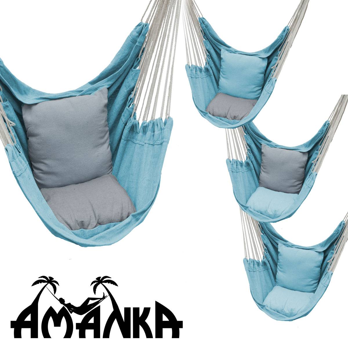 Hängestuhlgestell mit Hängesessel 215cm Metallgestell bis 120kg mit 2 Kissen