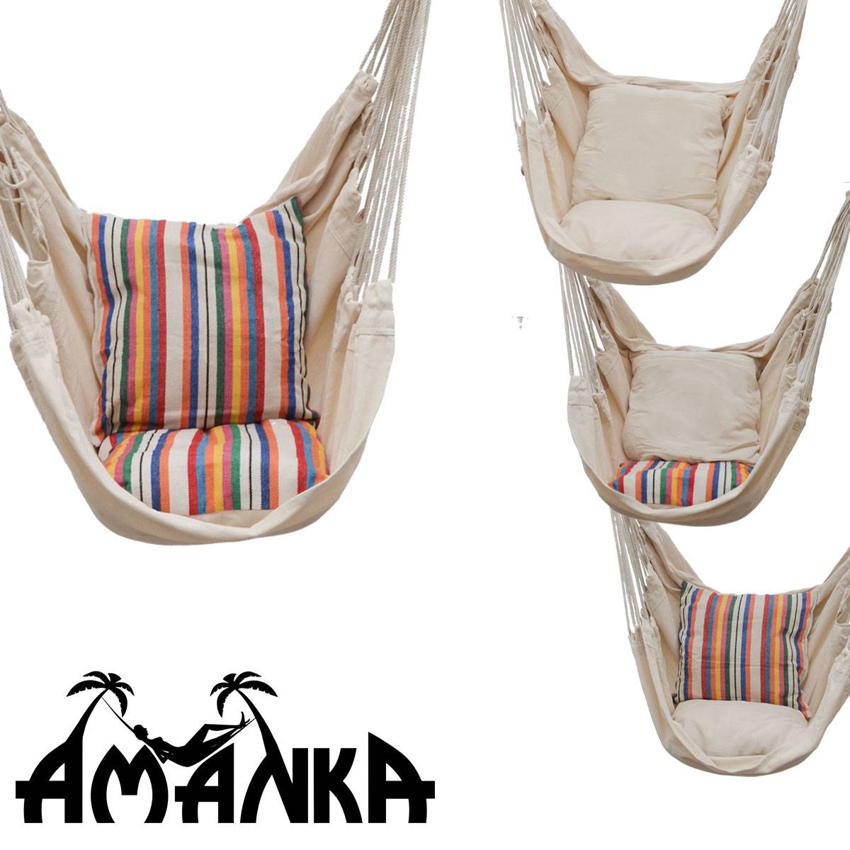 Hängestuhlgestell mit Hängesessel 215cm Metallgestell bis 120kg mit 2 Kissen