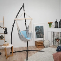 Hängestuhlgestell mit Hängesessel 215cm Metallgestell bis 120kg mit 2 Kissen Hängestuhlgestell mit Hängesessel 215cm Metallgestell bis 120kg mit 2 Kissen