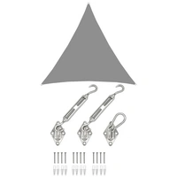 3x3x3 Sonnensegel Dreieckig Wasserdicht - Sonnenschutz Segel Set mit Befestigung 3x3x3 Sonnensegel Dreieckig Wasserdicht - Sonnenschutz Segel Set mit Befestigung