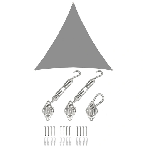 3x3x3 Sonnensegel Dreieckig Wasserdicht - Sonnenschutz Segel Set mit Befestigung 3x3x3 Sonnensegel Dreieckig Wasserdicht - Sonnenschutz Segel Set mit Befestigung