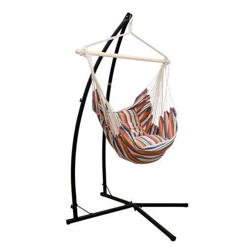 Hängestuhlgestell mit Hängesessel 215cm Metallgestell bis 120kg mit 2 Kissen Hängestuhlgestell mit Hängesessel 215cm Metallgestell bis 120kg mit 2 Kissen