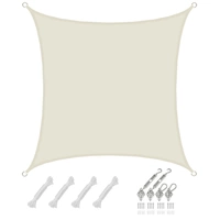 3x3m Sonnensegel Viereckig Wasserdicht - Sonnenschutz Segel Set mit Befestigung 3x3m Sonnensegel Viereckig Wasserdicht - Sonnenschutz Segel Set mit Befestigung