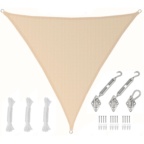 5x5x5 UV Sonnensegel Dreieckig Atmungsaktiv - Sonnenschutz Segel mit Befestigung 5x5x5 UV Sonnensegel Dreieckig Atmungsaktiv - Sonnenschutz Segel mit Befestigung