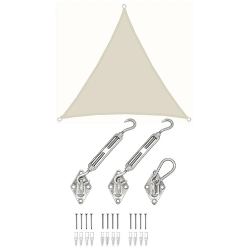 3x3x3 Sonnensegel Dreieckig Wasserdicht - Sonnenschutz Segel Set mit Befestigung 3x3x3 Sonnensegel Dreieckig Wasserdicht - Sonnenschutz Segel Set mit Befestigung