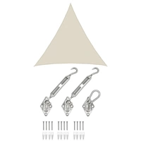 7x7x7 Sonnensegel Dreieckig Wasserdicht - Sonnenschutz Segel Set mit Befestigung 7x7x7 Sonnensegel Dreieckig Wasserdicht - Sonnenschutz Segel Set mit Befestigung