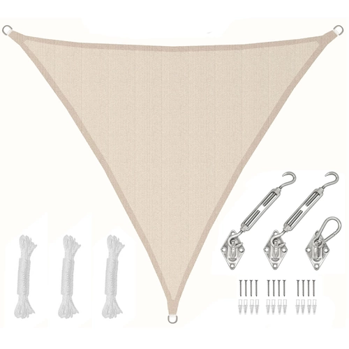 3x3x3 UV Sonnensegel Dreieckig Atmungsaktiv - Sonnenschutz Segel mit Befestigung 3x3x3 UV Sonnensegel Dreieckig Atmungsaktiv - Sonnenschutz Segel mit Befestigung