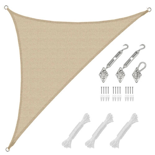 3,6x3,6x5,1 Sonnensegel Dreieckig Atmungsaktiv - Dreieck Segel mit Befestigung 3,6x3,6x5,1 Sonnensegel Dreieckig Atmungsaktiv - Dreieck Segel mit Befestigung
