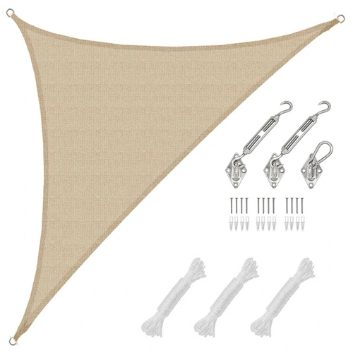 4,2x4,2x6 Sonnensegel Dreieckig Atmungsaktiv - Dreieck Segel mit Befestigung 4,2x4,2x6 Sonnensegel Dreieckig Atmungsaktiv - Dreieck Segel mit Befestigung