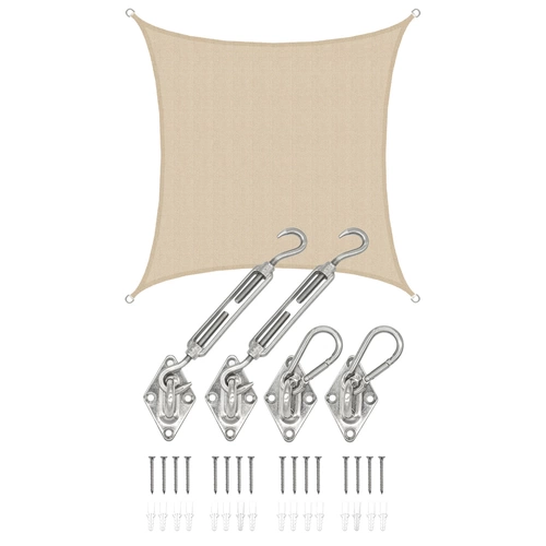 2x2 UV Sonnensegel Viereckig Atmungsaktiv - Sonnenschutz Segel mit Befestigung 2x2 UV Sonnensegel Viereckig Atmungsaktiv - Sonnenschutz Segel mit Befestigung