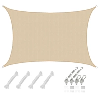 4x6 UV Sonnensegel Rechteckig Atmungsaktiv - Sonnenschutz Segel mit Befestigung 4x6 UV Sonnensegel Rechteckig Atmungsaktiv - Sonnenschutz Segel mit Befestigung