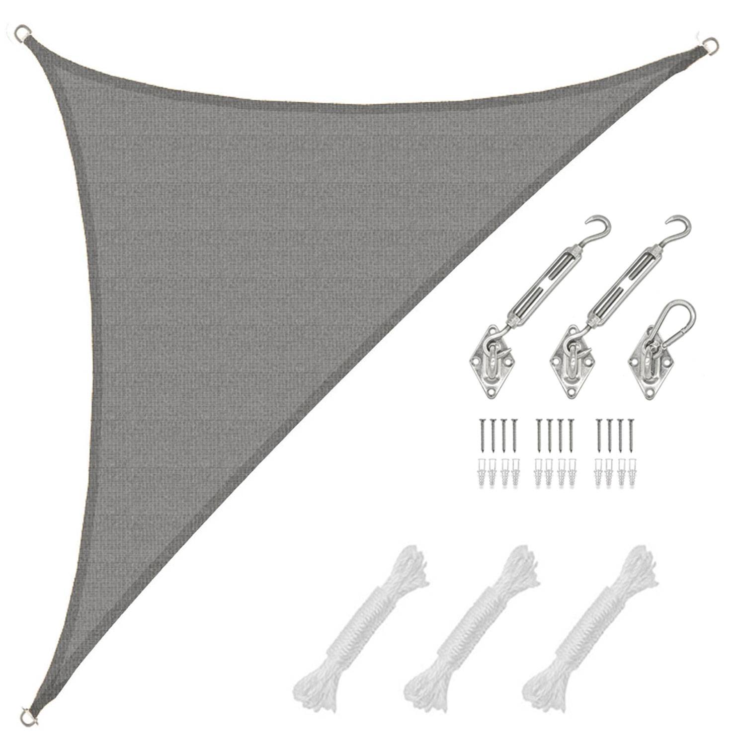4,2x4,2x6 Sonnensegel Dreieckig Atmungsaktiv - Dreieck Segel mit Befestigung