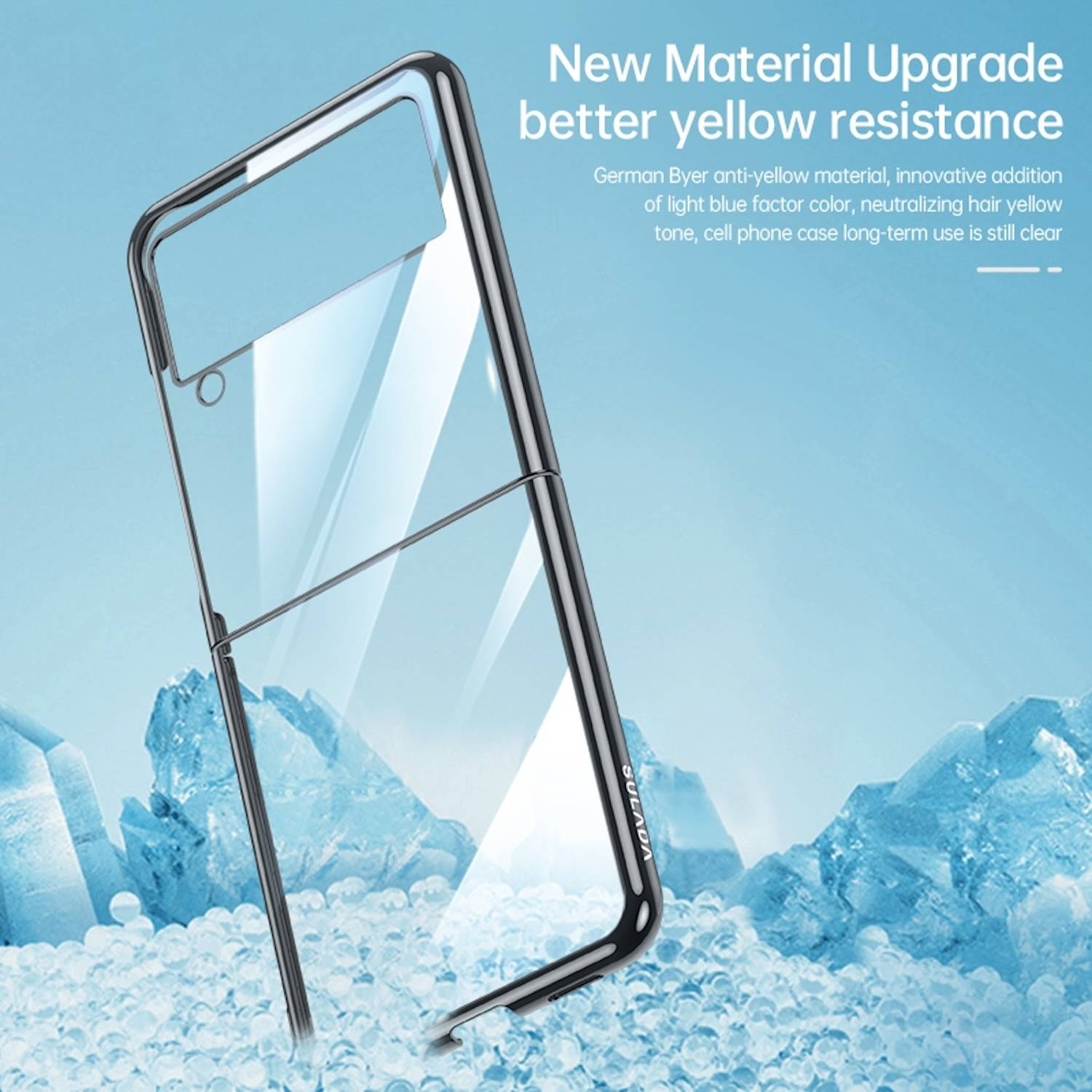 Für Samsung Galaxy Z Flip4 SULADA Shockproof Plating Transparente Schutzhülle Cover Handy Tasche Silber Etuis Muster