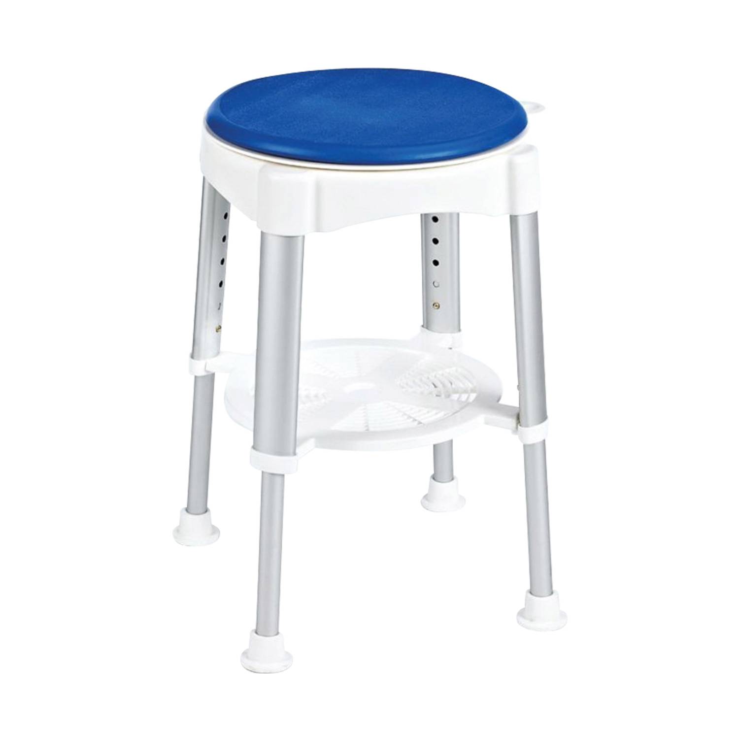 Maximex Badhocker, mit Drehsitz, Anti-Rutsch-Füße, aus Kunststoff und Aluminium