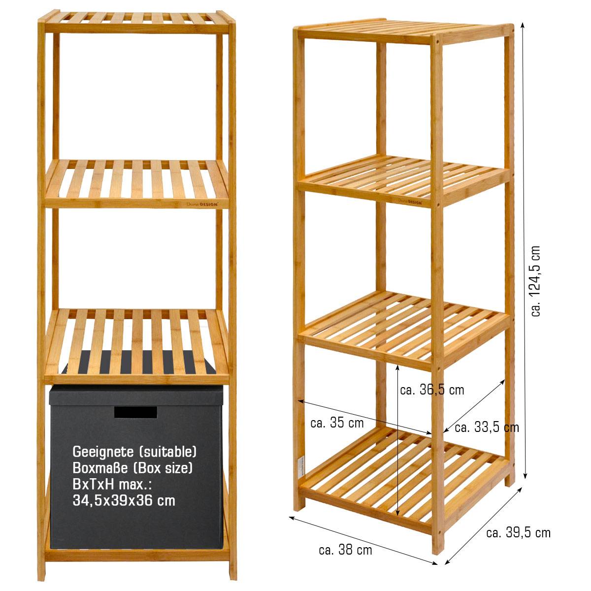 Bambus Holz Regal 4 Ablagen EPR-YU-117