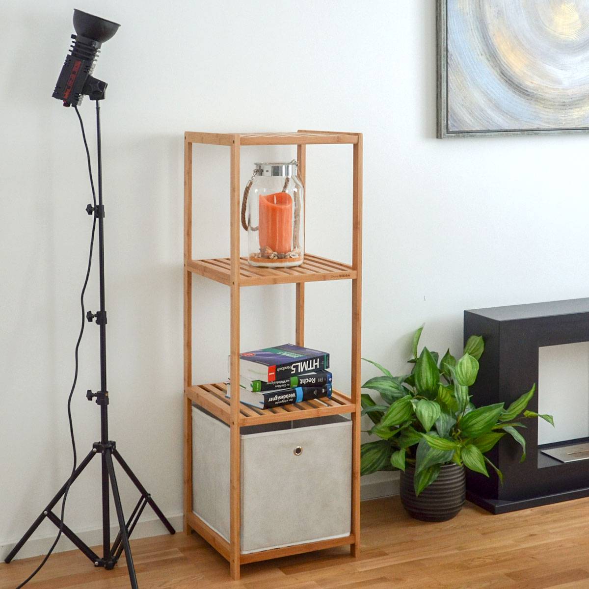 Bambus Holz Regal 4 Ablagen EPR-YU-117