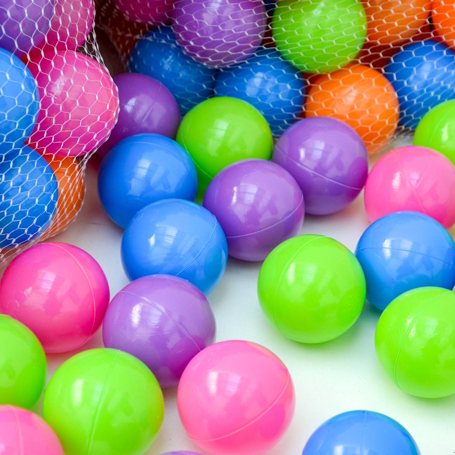 200 Bällebadbälle 6 cm Bunte Bälle für Bällebad Spielbälle Babybälle Pastell