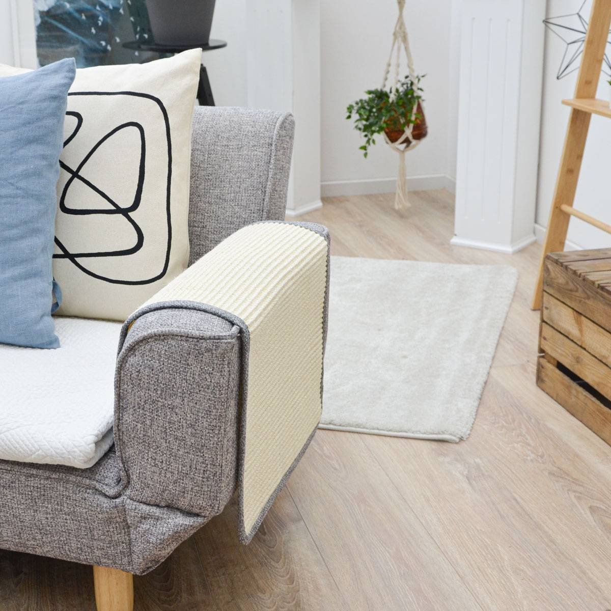 Sofa Kratzmatte für Katzen 130x44cm Sisal Möbel Kratzschutz Couch Sessel Kratz